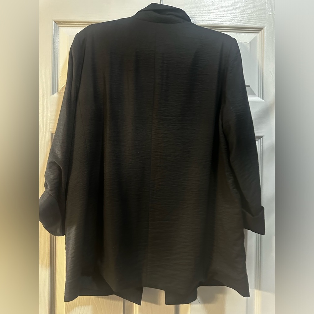Black Blazer 3/4 sleeve Simply Vera - Picture 2 of 3